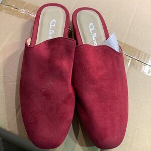 Mules made of genuine suede